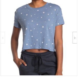 ALTERNATIVE Women's Short Sleeve T-Shirt Blue M L